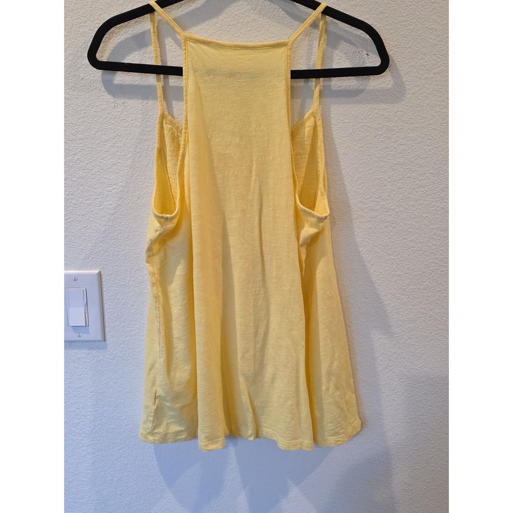 Natural Reflections Cotton Modal Tank Butter Yellow Lace Detail Sz M Supersoft - Picture 6 of 6